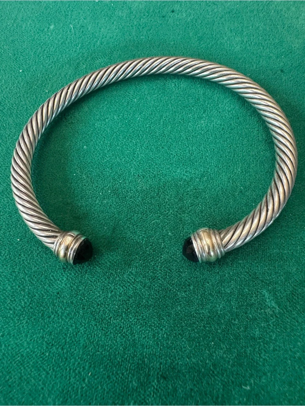David Yurman Sterling Silver and 14kt Amethyst Bracelet